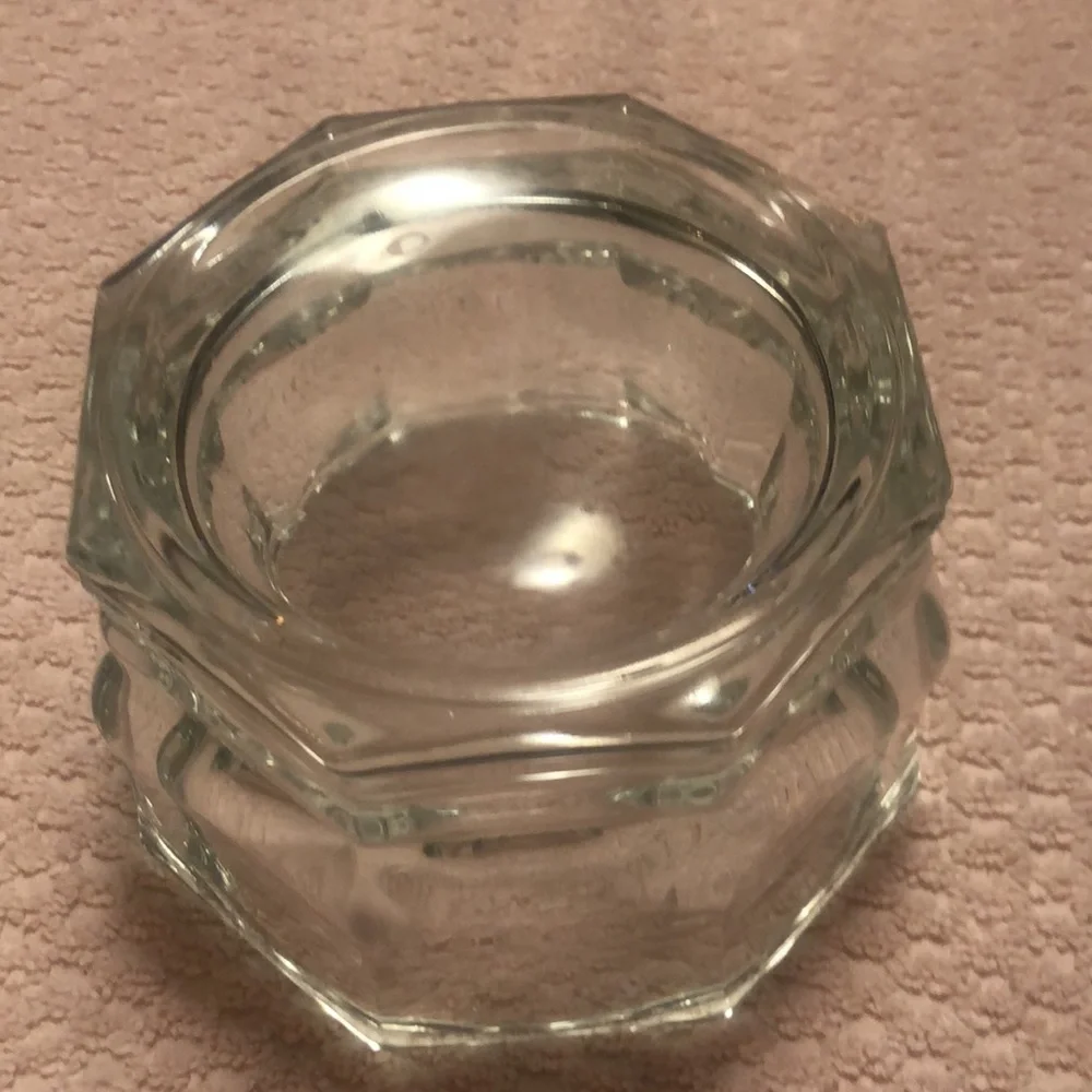 Vintage Indiana Glass Clear Octagon Candy Dish With Lid - Picture 4 of 4